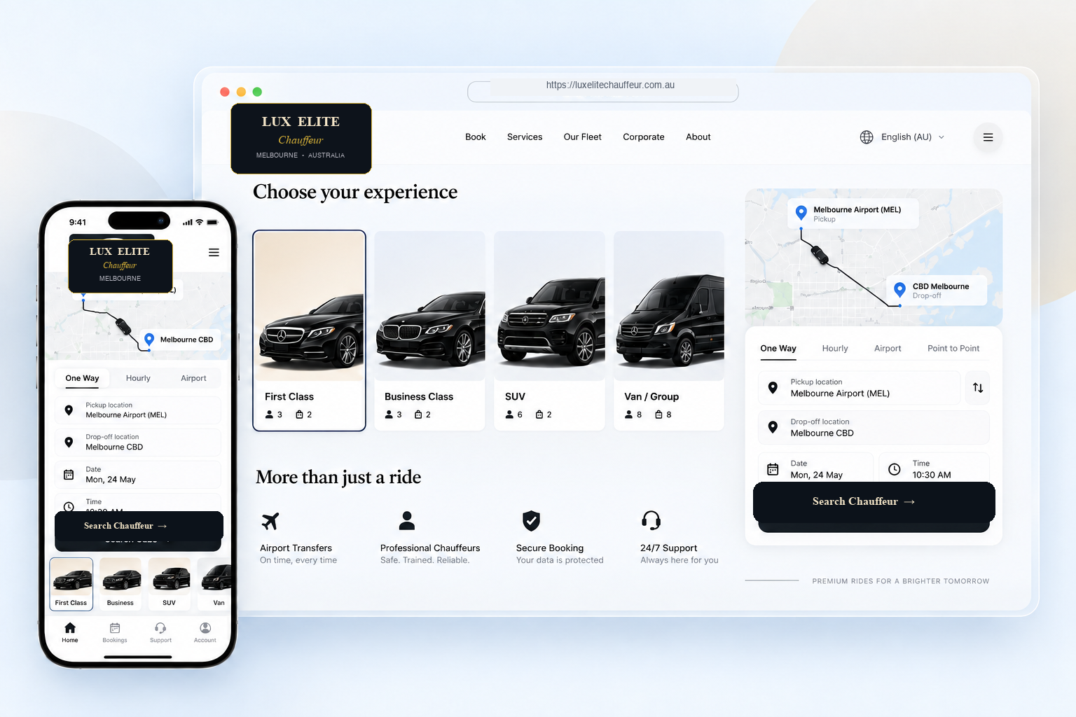 Lux Elite Chauffeur Australia Chauffeur Booking